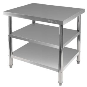 Zdjęcie produktu: Stół gastronomiczny ze stali nierdzewnej centralny z 2 półkami Mega-M X STANDARD 100x60x85 cm