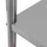 Stół gastronomiczny ze stali nierdzewnej centralny z 2-półkami S-140 cm