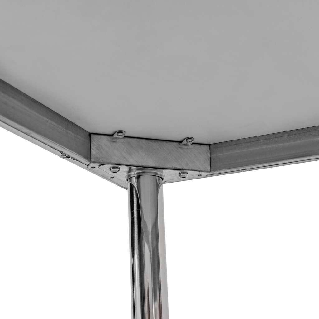 Stół gastronomiczny ze stali nierdzewnej centralny z półką na kółkach Mega-M X STANDARD 60x60x85 cm