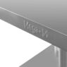 Stół gastronomiczny ze stali nierdzewnej mobilny z półką Mega-M X STANDARD 100x60x85 cm logo