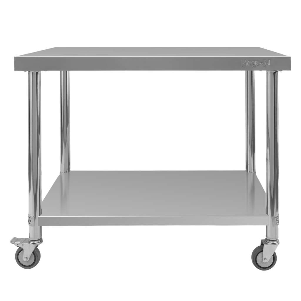 Stół gastronomiczny ze stali nierdzewnej mobilny z półką Mega-M X STANDARD 100x60x85 cm
