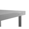 Stół gastronomiczny ze stali nierdzewnej mobilny z półką Mega-M X STANDARD 120x60x85 cm logo