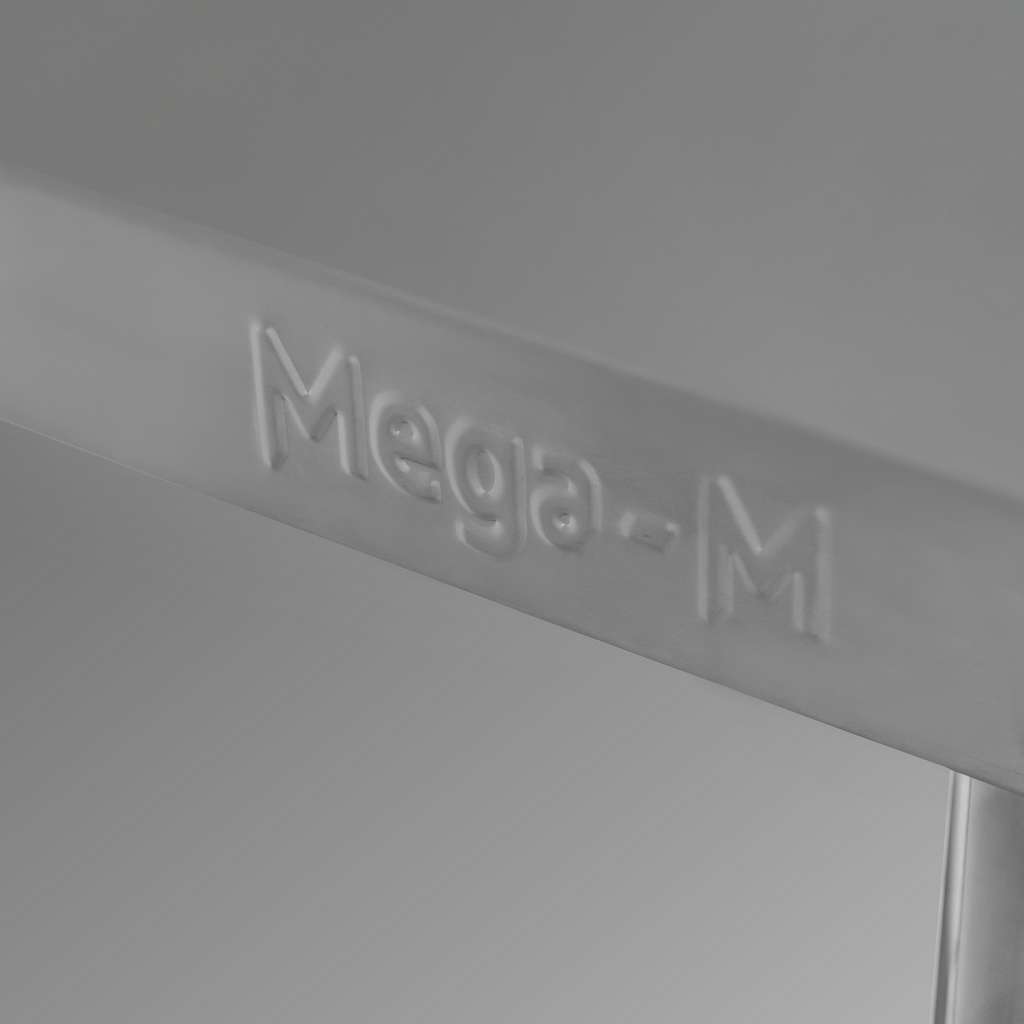 Stół gastronomiczny ze stali nierdzewnej przyścienny z 2 półkami S-120 cm