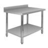 Stół gastronomiczny ze stali nierdzewnej przyścienny z półką Mega-M X STANDARD 100x60 i 100x70