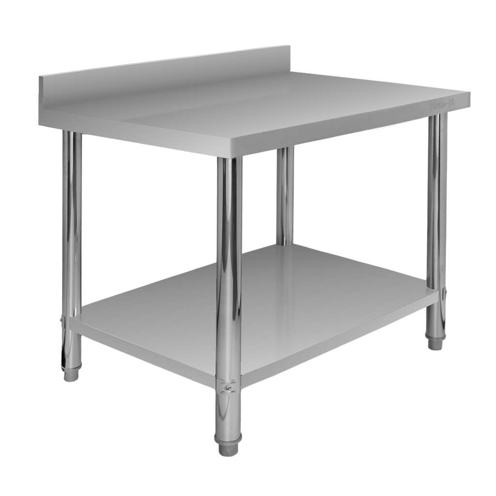 Stół gastronomiczny ze stali nierdzewnej przyścienny z półką Mega-M X STANDARD 100x60 i 100x70
