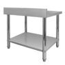 Stół gastronomiczny ze stali nierdzewnej przyścienny z półką Mega-M X STANDARD 100x60 i 100x70