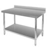 Stół gastronomiczny ze stali nierdzewnej przyścienny z półką Mega-M X STANDARD 120x60x85 cm