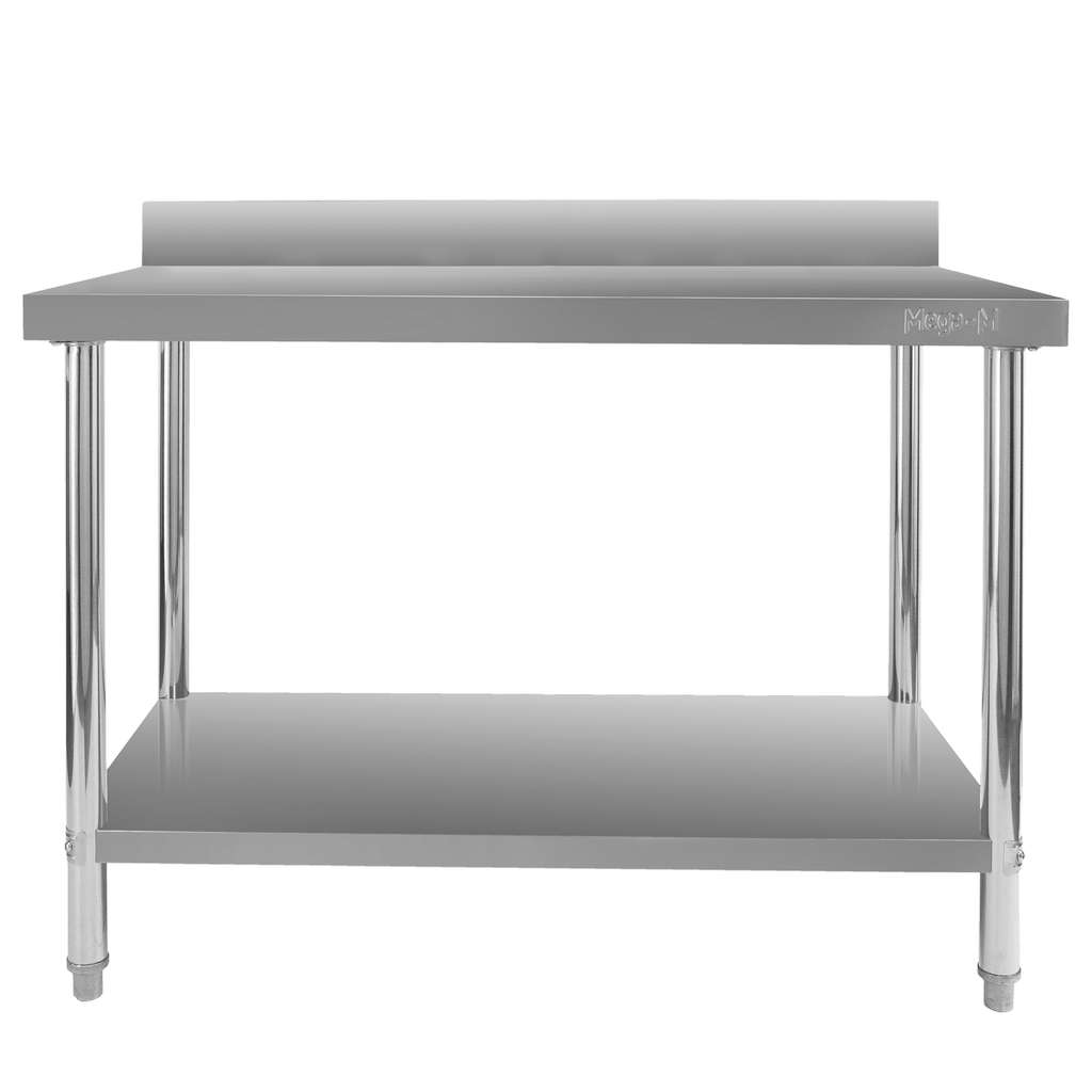Stół gastronomiczny ze stali nierdzewnej przyścienny z półką Mega-M X STANDARD 120x60x85 cm