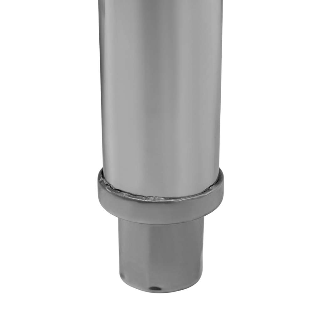 Stół gastronomiczny ze stali nierdzewnej przyścienny z półką Mega-M X STANDARD 150x60x85 cm nóżka