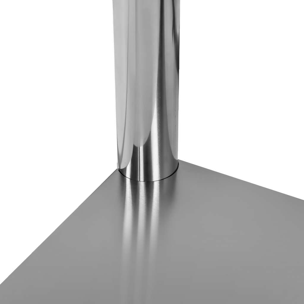 Stół gastronomiczny ze stali nierdzewnej przyścienny z półką Mega-M X STANDARD 150x60x85 cm detal