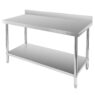 Stół gastronomiczny ze stali nierdzewnej przyścienny z półką Mega-M X STANDARD 150x60x85 cm