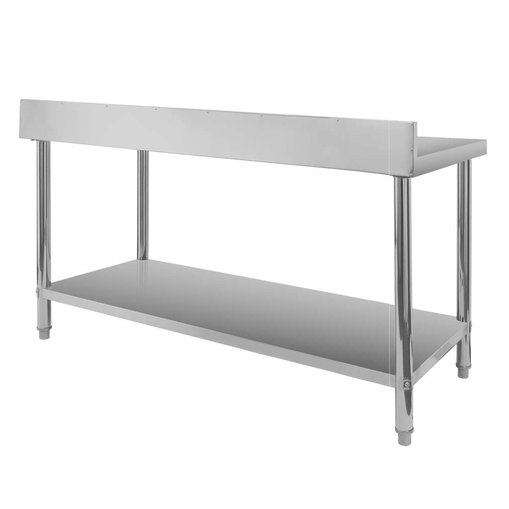 Stół gastronomiczny ze stali nierdzewnej przyścienny z półką Mega-M X STANDARD 160x60x85 cm