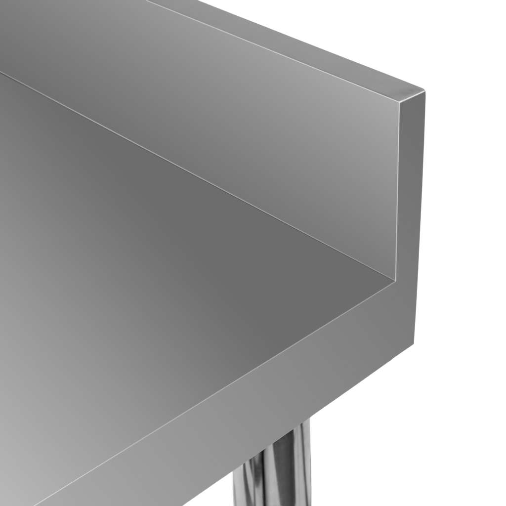 Stół gastronomiczny ze stali nierdzewnej przyścienny z półką Mega-M X STANDARD 60x60x85 cM