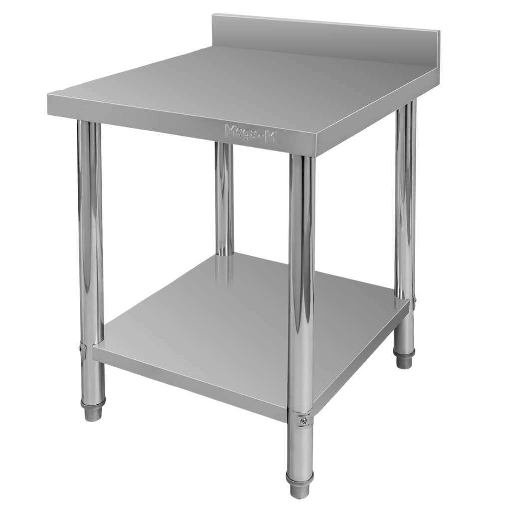 Stół gastronomiczny ze stali nierdzewnej przyścienny z półką Mega-M X STANDARD 60x60x85 cM