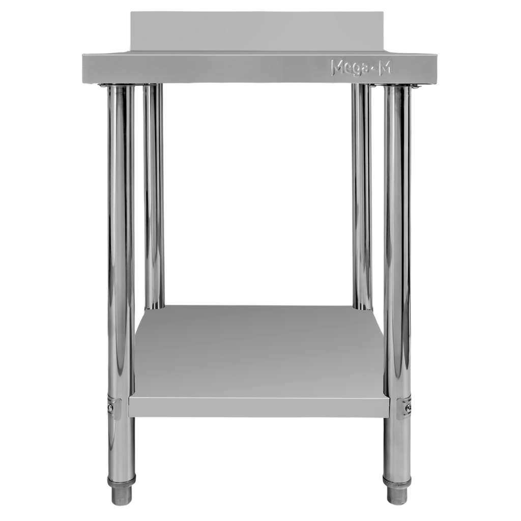 Stół gastronomiczny ze stali nierdzewnej przyścienny z półką Mega-M X STANDARD 60x60x85 cM
