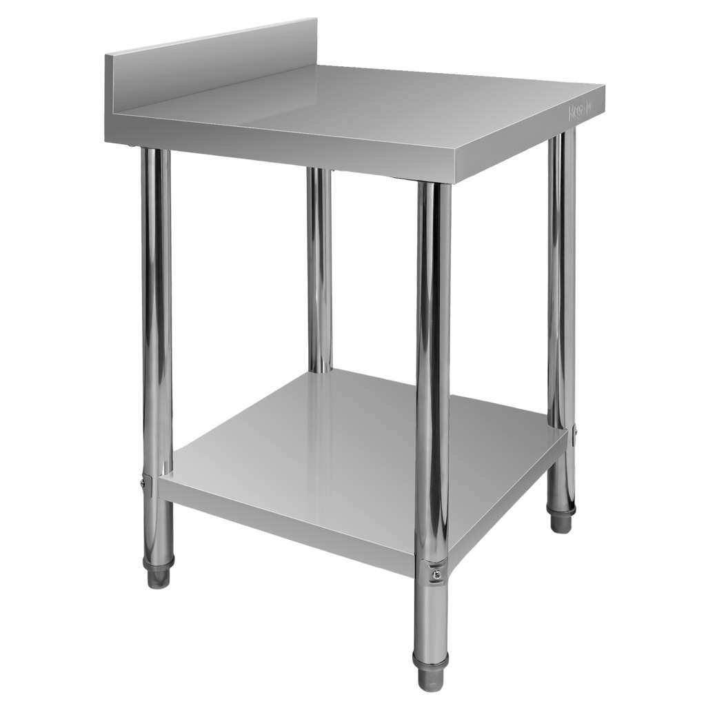 Stół gastronomiczny ze stali nierdzewnej przyścienny z półką Mega-M X STANDARD 60x60x85 cM