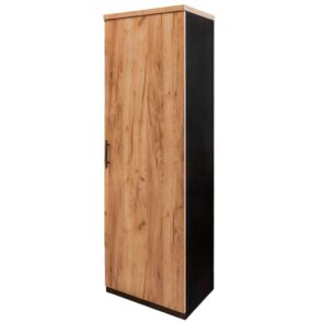 Zdjęcie produktu: Szafka biurowa na segregatory Mega-M L-60 cm G-40 cm H-200 cm dąb kraft/czarny