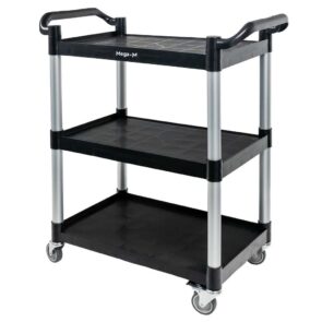 Zdjęcie produktu: Wózek gastronomiczny kelnerski 80x40x95 cm Mega-M 3 półki tworzywo sztuczne