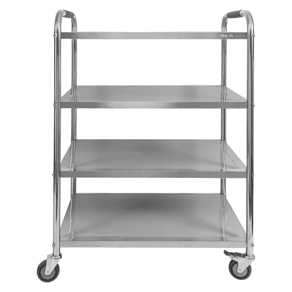 wózek kelnerski ze stali nierdzewnej, wózek gastronomiczny czteropółkowy