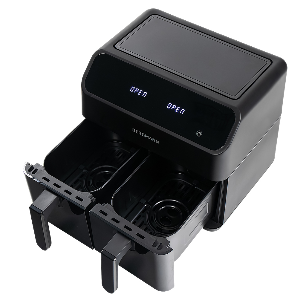 Frytkownica beztłuszczowa Air Fryer BERGMANN YA dwa kosze 2x4L 2000W