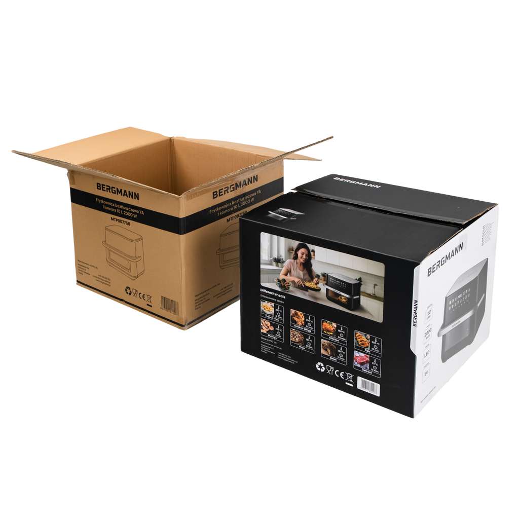 Frytkownica beztłuszczowa Air Fryer BERGMANN YA 10 L kosz 2000W