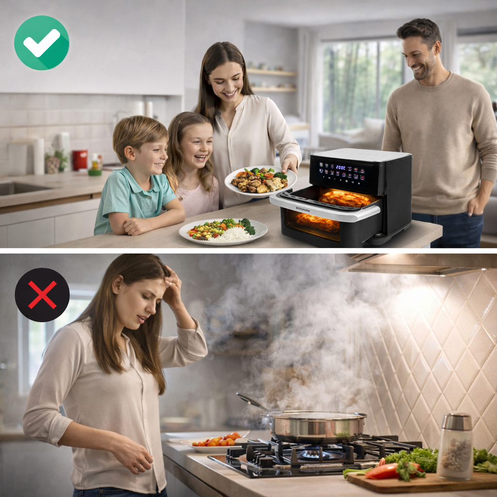 Frytkownica beztłuszczowa Air Fryer BERGMANN YA kosz 10L 2000W