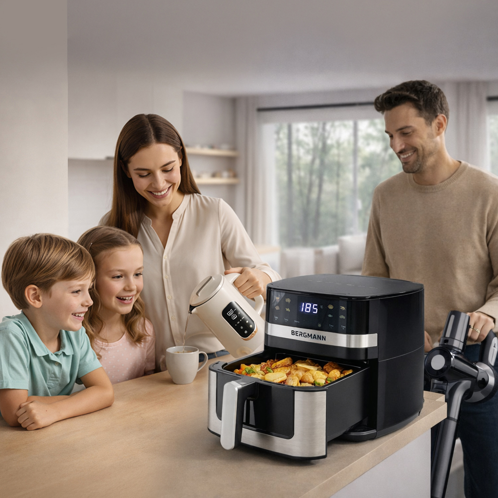 Frytkownica beztłuszczowa Air Fryer BERGMANN YA kosz 5L 1400W MTP007749