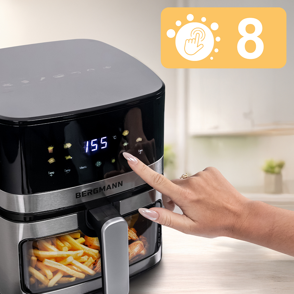 Frytkownica beztłuszczowa Air Fryer BERGMANN YA kosz 5L 1400W MTP007749