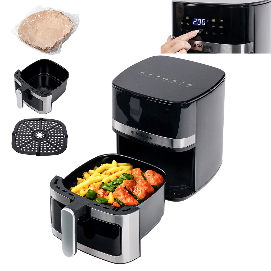 Frytkownica beztłuszczowa Air Fryer BERGMANN YA kosz 5L 1400W MTP007749