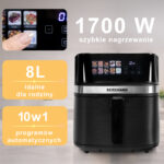 Zdjęcie produktu: Frytkownica beztłuszczowa Air Fryer BERGMANN YI kosz 8L 1700W książka kucharska w zestawie