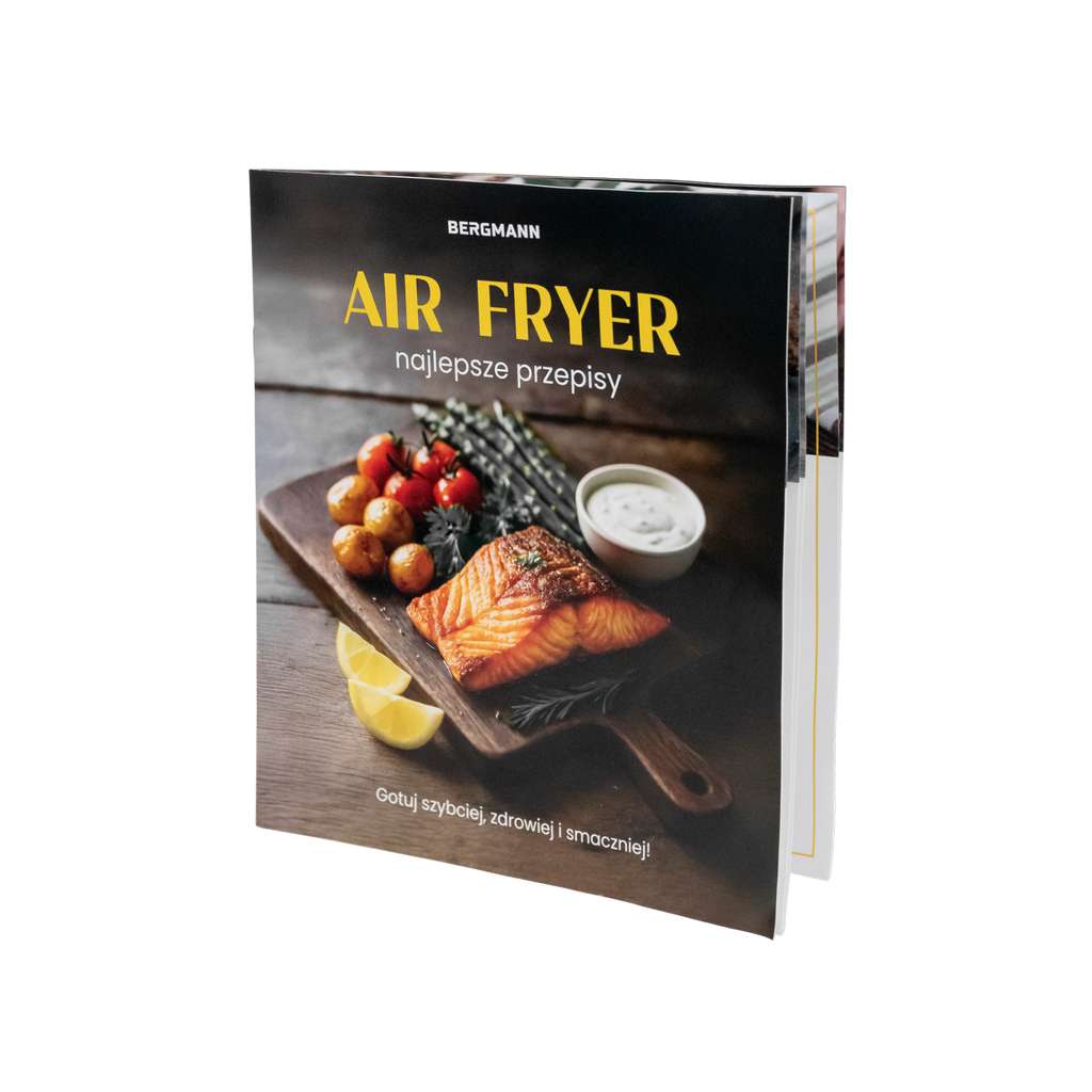 Frytkownica beztłuszczowa Air Fryer BERGMANN YI kosz 8L 1700W książka kucharska w zestawie MTP007741