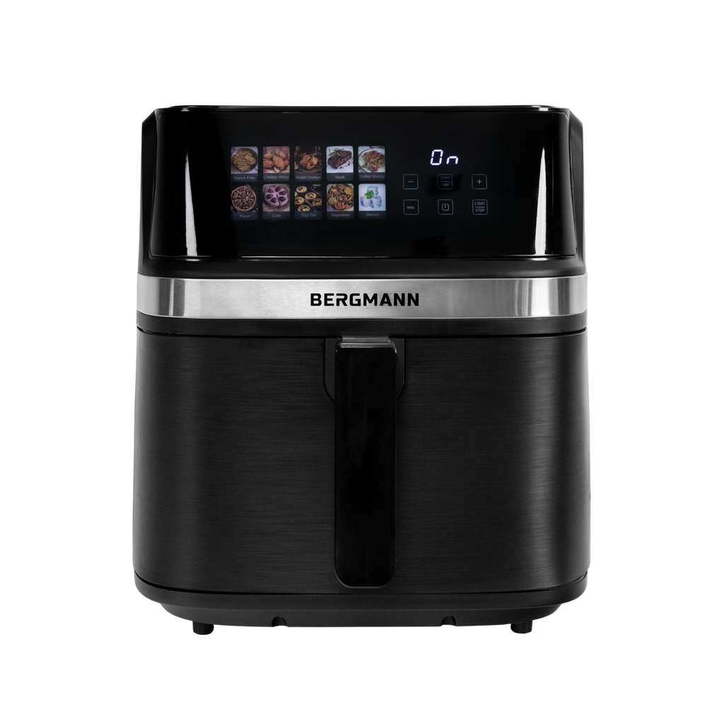 Frytkownica beztłuszczowa Air Fryer BERGMANN YI kosz 8L 1700W książka kucharska w zestawie MTP007741