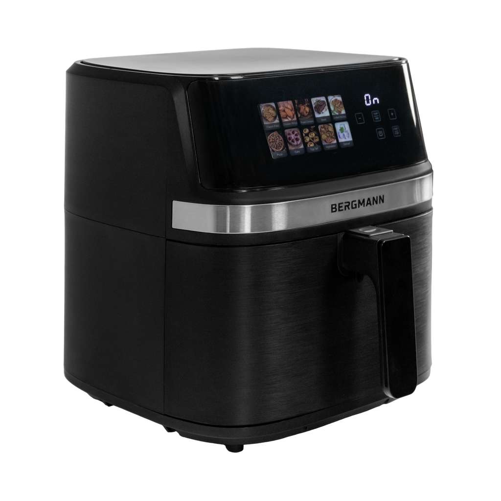 Frytkownica beztłuszczowa Air Fryer BERGMANN YI kosz 8L 1700W książka kucharska w zestawie MTP007741