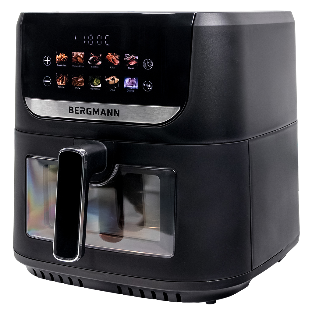 Frytkownica beztłuszczowa Air Fryer BERGMANN YI kosz 8L 1750W książka kucharska w zestawie