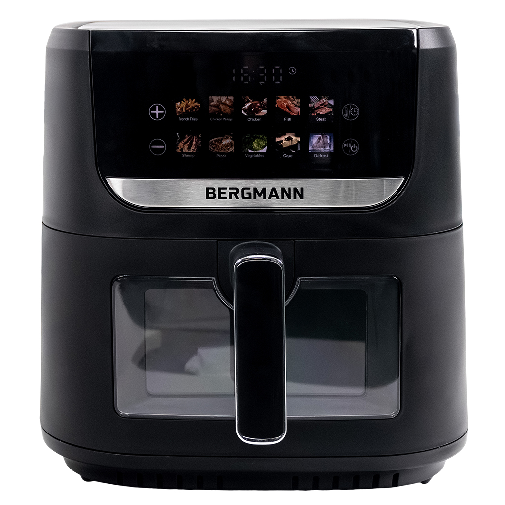 Frytkownica beztłuszczowa Air Fryer BERGMANN YI kosz 8L 1750W książka kucharska w zestawie