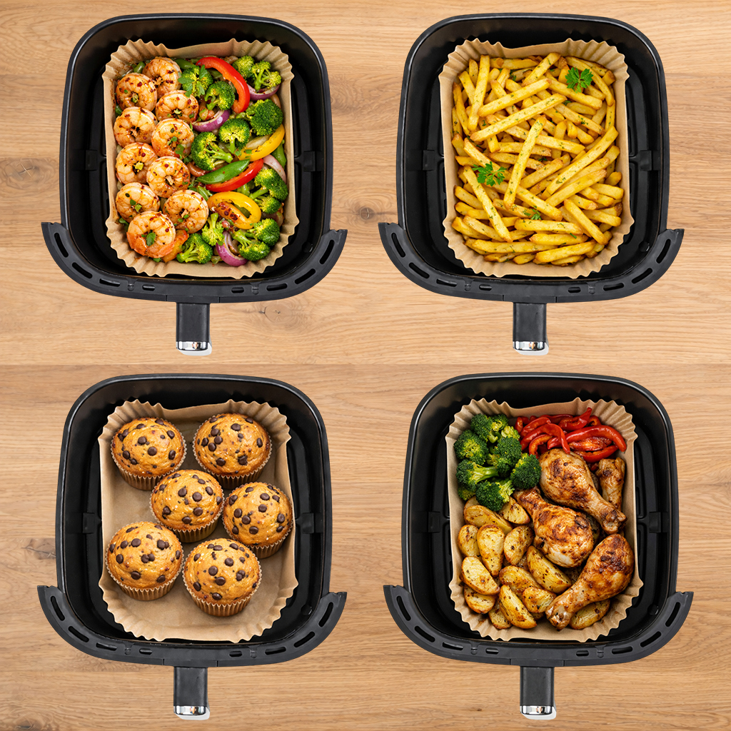 Frytkownica beztłuszczowa Air Fryer BERGMANN YI kosz 8L 1750W książka kucharska w zestawie