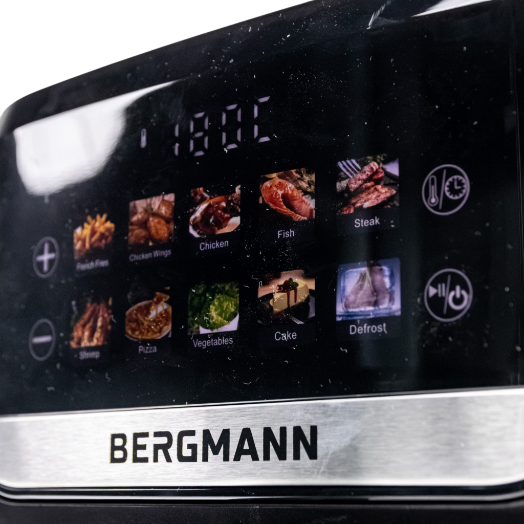 Frytkownica beztłuszczowa Air Fryer BERGMANN YI kosz 8L 1750W książka kucharska w zestawie MTP007740