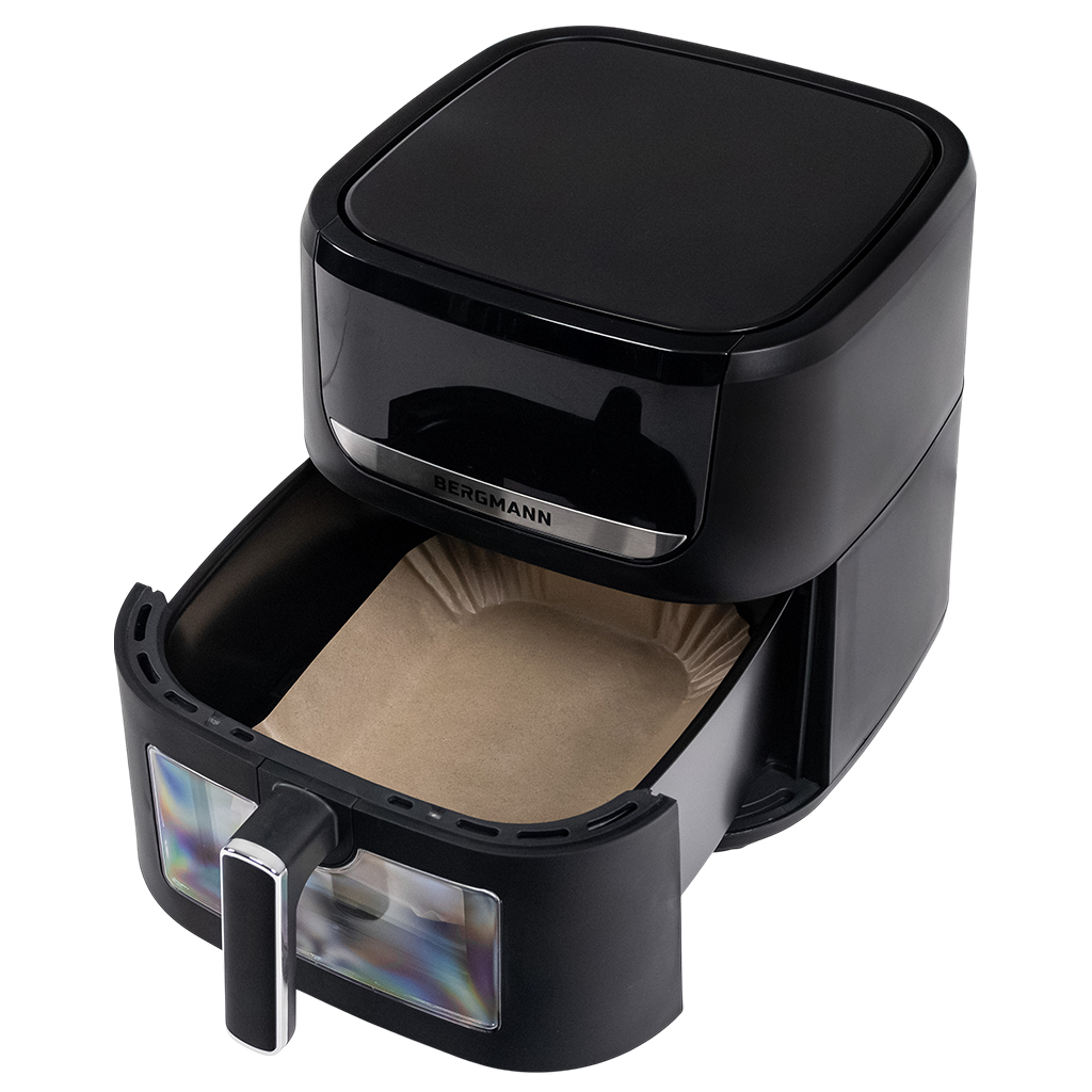 Frytkownica beztłuszczowa Air Fryer BERGMANN YI kosz 8L 1750W książka kucharska w zestawie