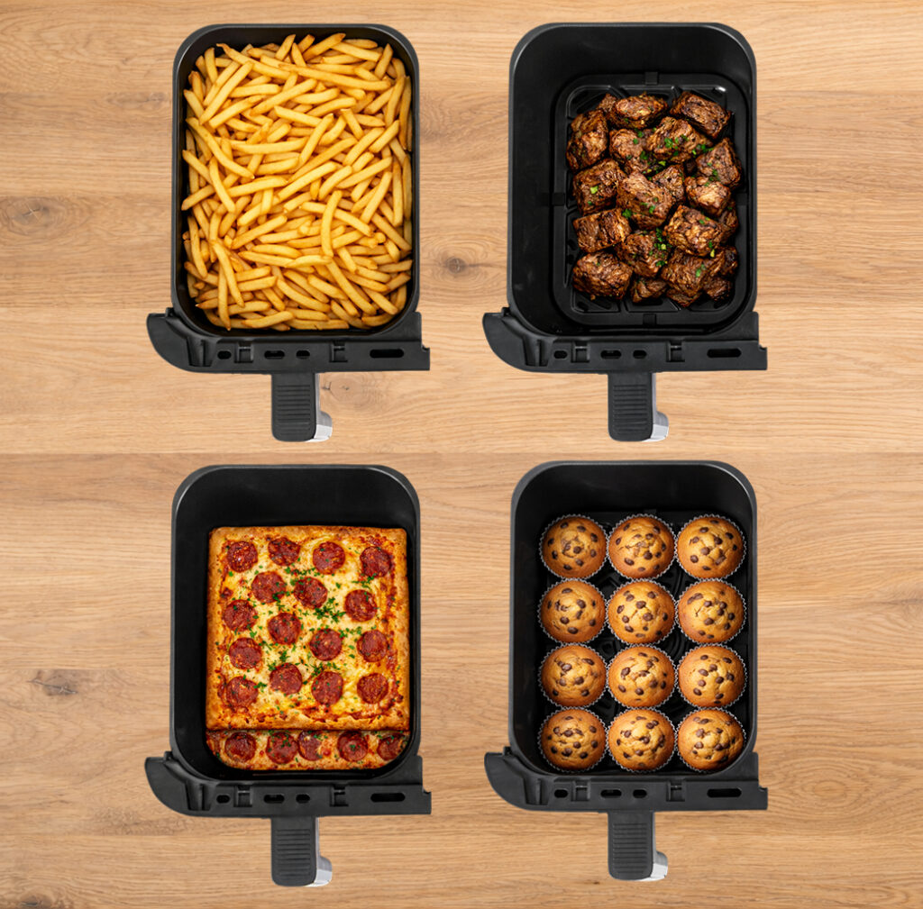 Frytkownica beztłuszczowa Air Fryer BERGMANN YO dwa kosze 2x6L 2800W