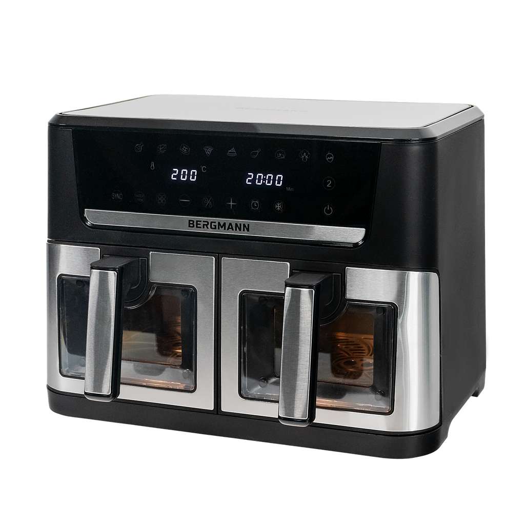 Frytkownica beztłuszczowa Air Fryer BERGMANN YO dwa kosze 2x6L 2800W MTP007742