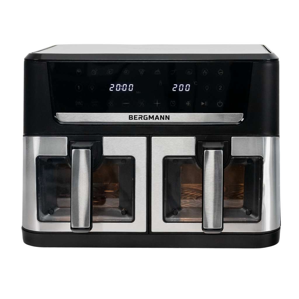 Frytkownica beztłuszczowa Air Fryer BERGMANN YO dwa kosze 2x6L 2800W MTP007742