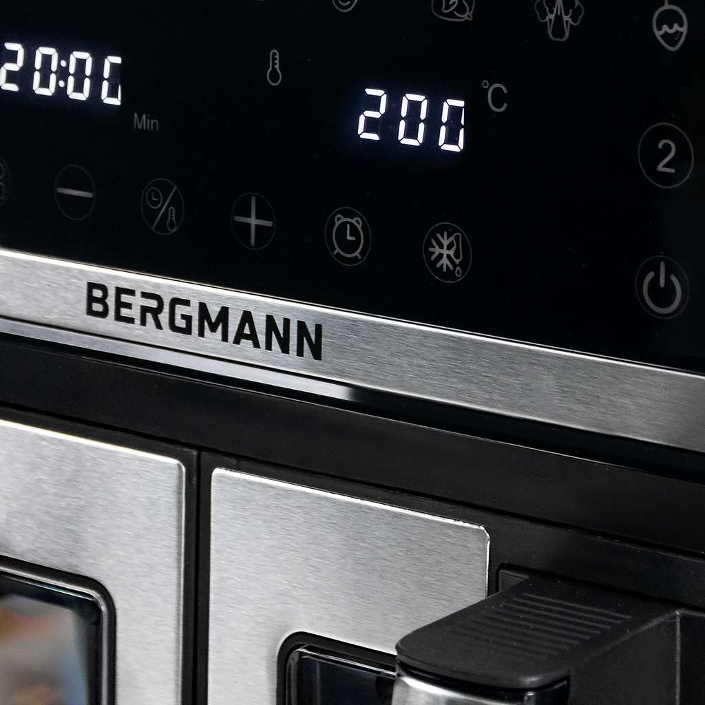 Frytkownica beztłuszczowa Air Fryer BERGMANN YO dwa kosze 2x6L 2800W MTP007742