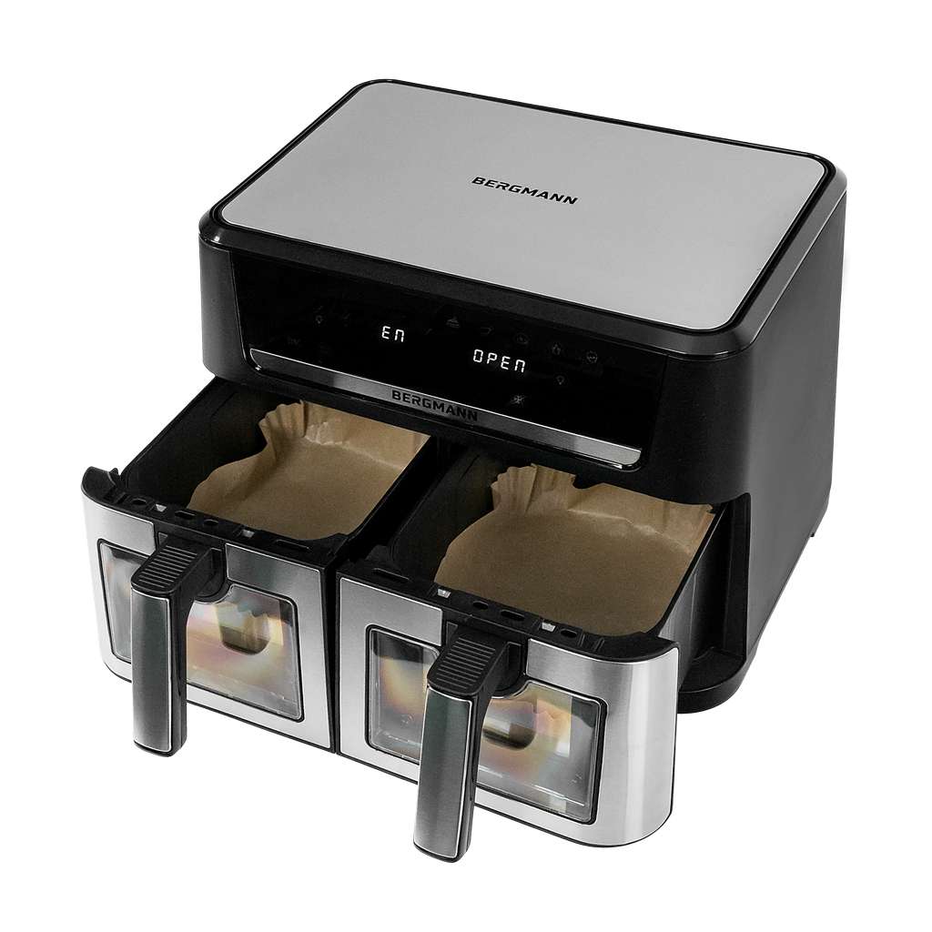 Frytkownica beztłuszczowa Air Fryer BERGMANN YO dwa kosze 2x6L 2800W MTP007742