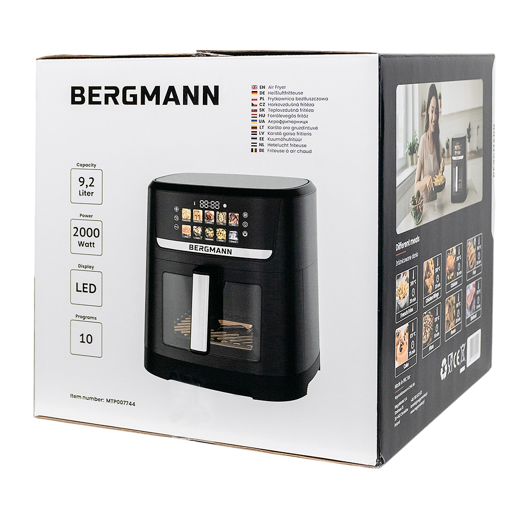 Frytkownica beztłuszczowa Air Fryer BERGMANN YO kosz 9,2L 2000W