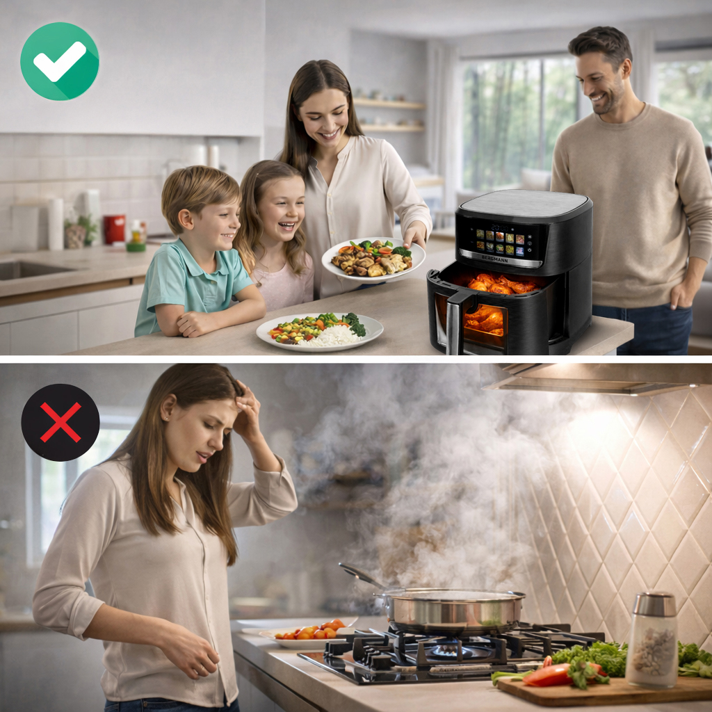 Frytkownica beztłuszczowa Air Fryer BERGMANN YO kosz 9,2L 2000W