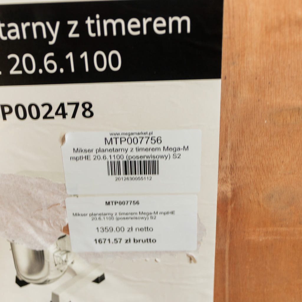 Mikser planetarny z timerem, mikser gastronomiczny planetarny Mega-M 20L