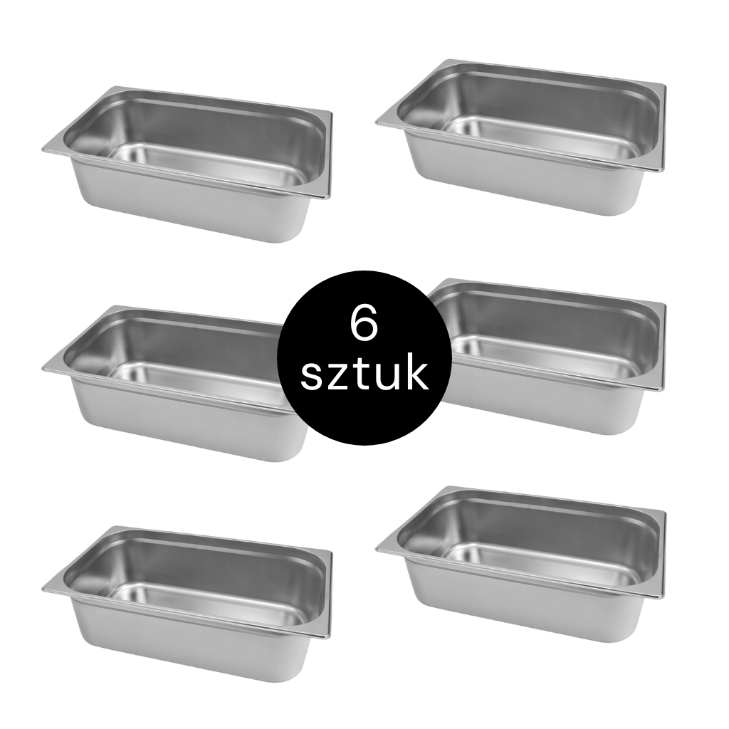 zestaw pojemników GN, pojemnik gastronomiczny stal nierdzewna, wyposażenie kuchni gastronomicznej, pojemniki do cateringu, pojemnik gastronomiczny nierdzewny