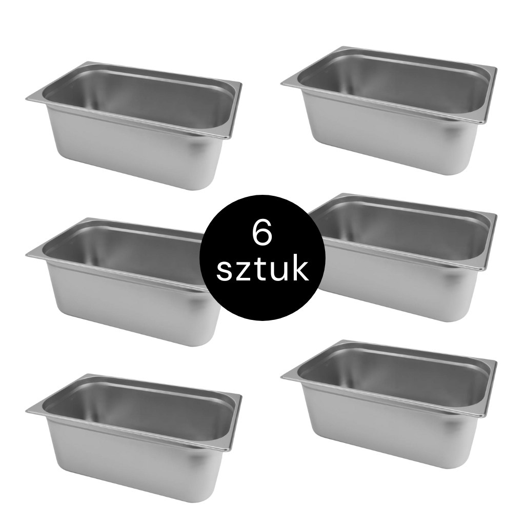 zestaw pojemników GN, pojemnik gastronomiczny stal nierdzewna, wyposażenie kuchni gastronomicznej, pojemniki do cateringu, pojemnik gastronomiczny nierdzewny