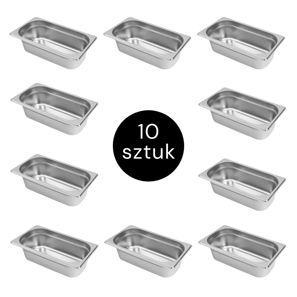 zestaw pojemników GN, pojemnik gastronomiczny stal nierdzewna, wyposażenie kuchni gastronomicznej, pojemniki do cateringu, pojemnik gastronomiczny nierdzewny