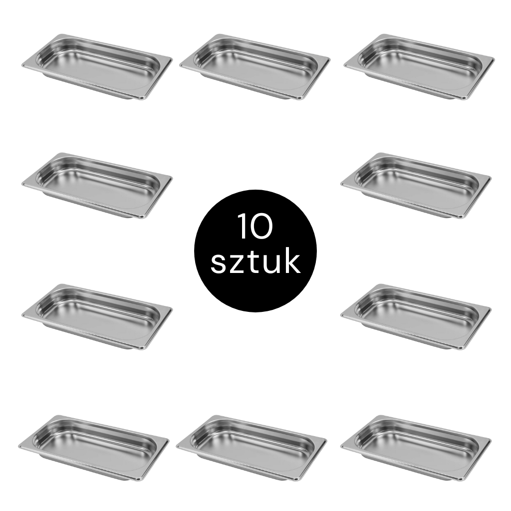 zestaw pojemników GN, pojemnik gastronomiczny stal nierdzewna, wyposażenie kuchni gastronomicznej, pojemniki do cateringu, pojemnik gastronomiczny nierdzewny